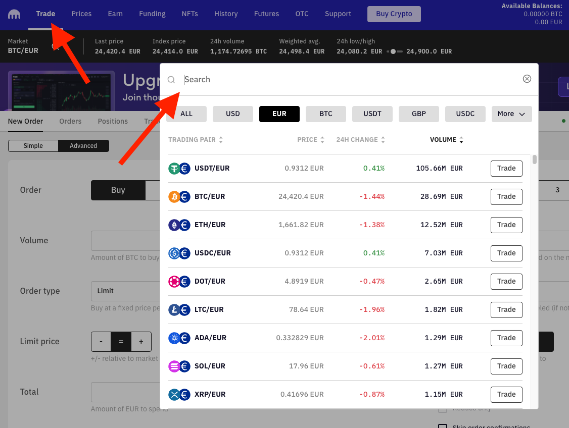 Find crypto pair to buy