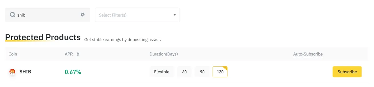 Earn Shiba Inu on Binance