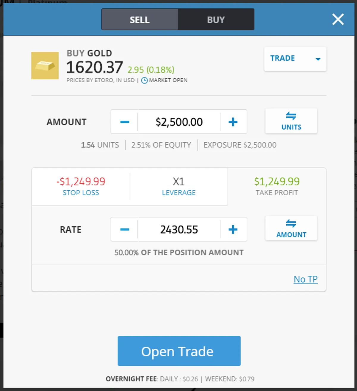 buy Gold on eToro