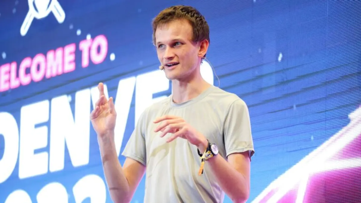 vitalik buterin at a crypto conference