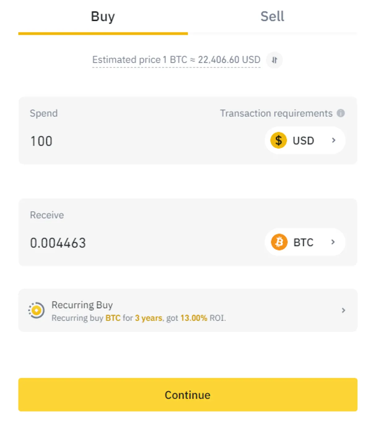 How to transfer money from Payoneer to Binance - Enter the amount of fiat currency you want to spend
