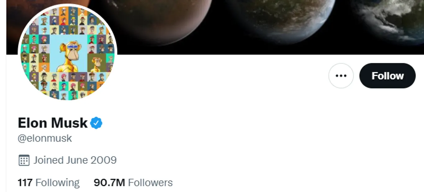 Elon Musk twitter profile picture