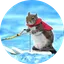 Twiggy the water skiing squirrel