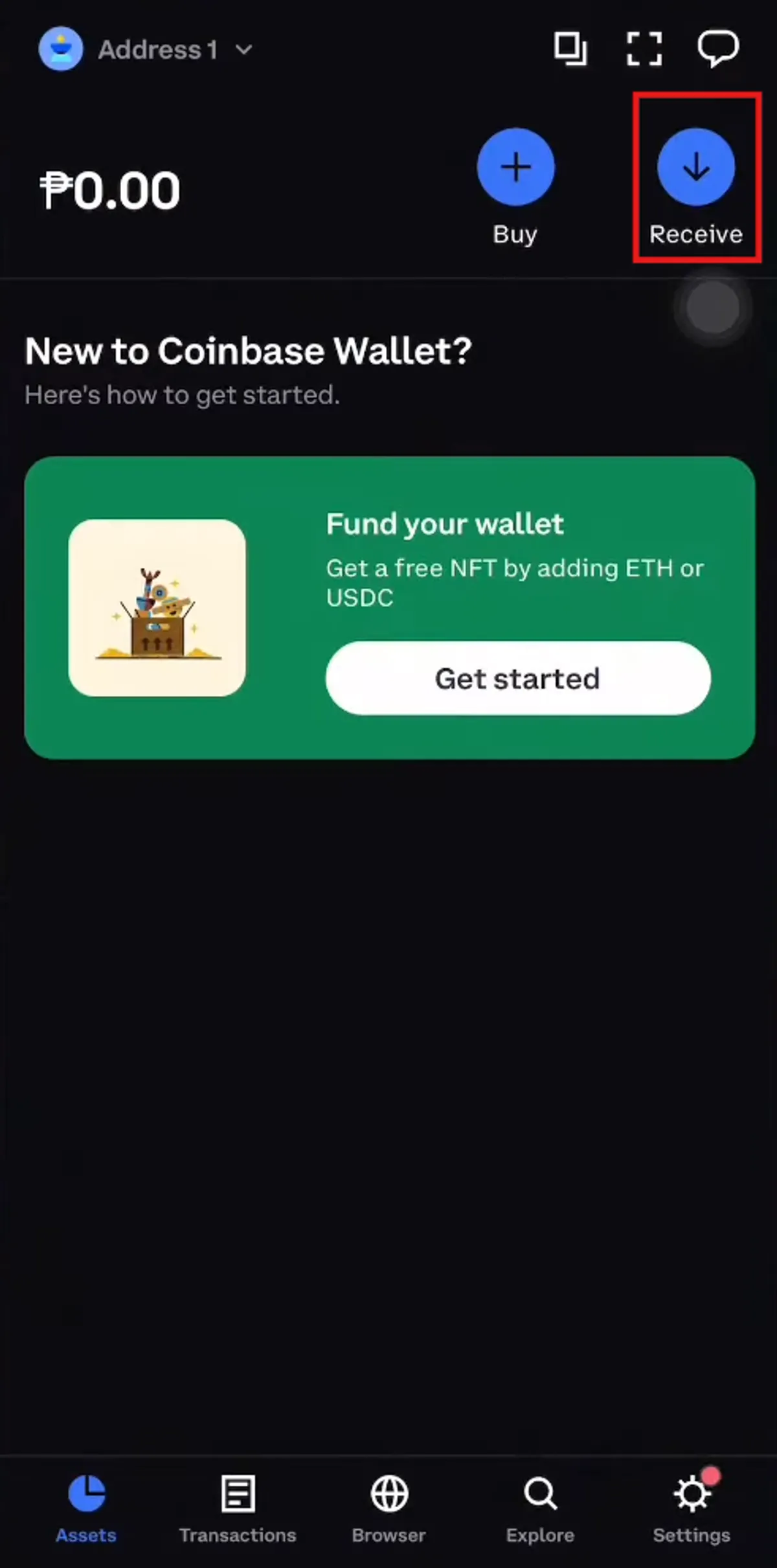 coinbase recieve crypto