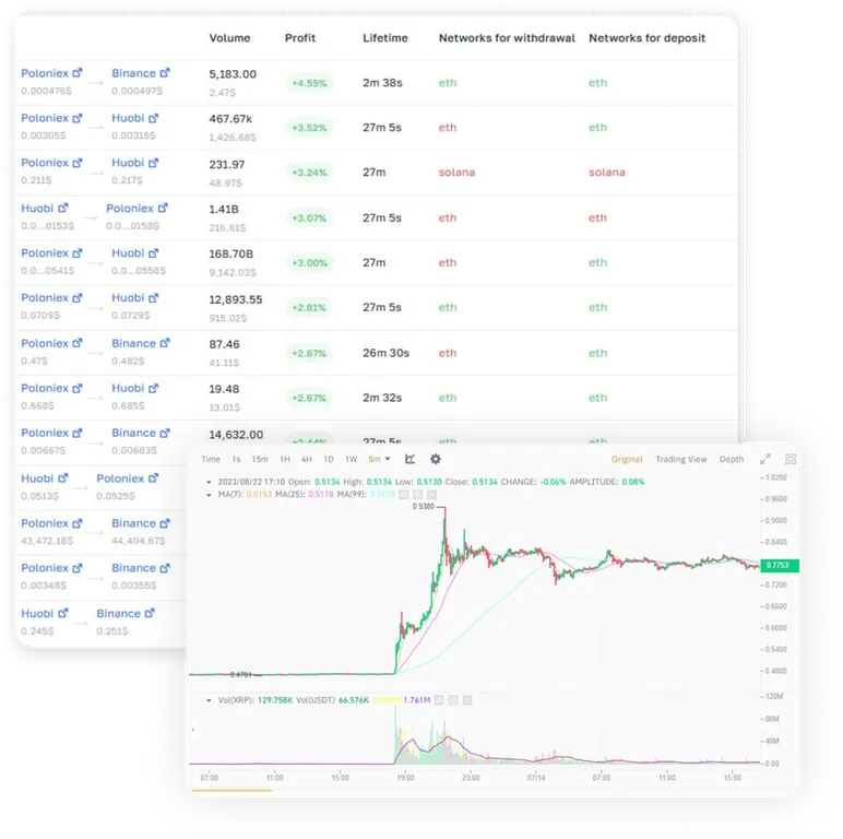 user interface of MaxSwap 