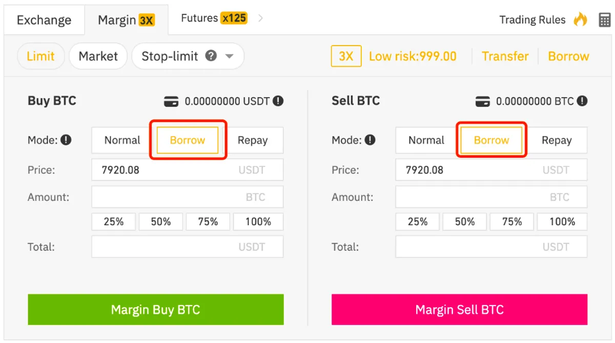 Binance margin trading