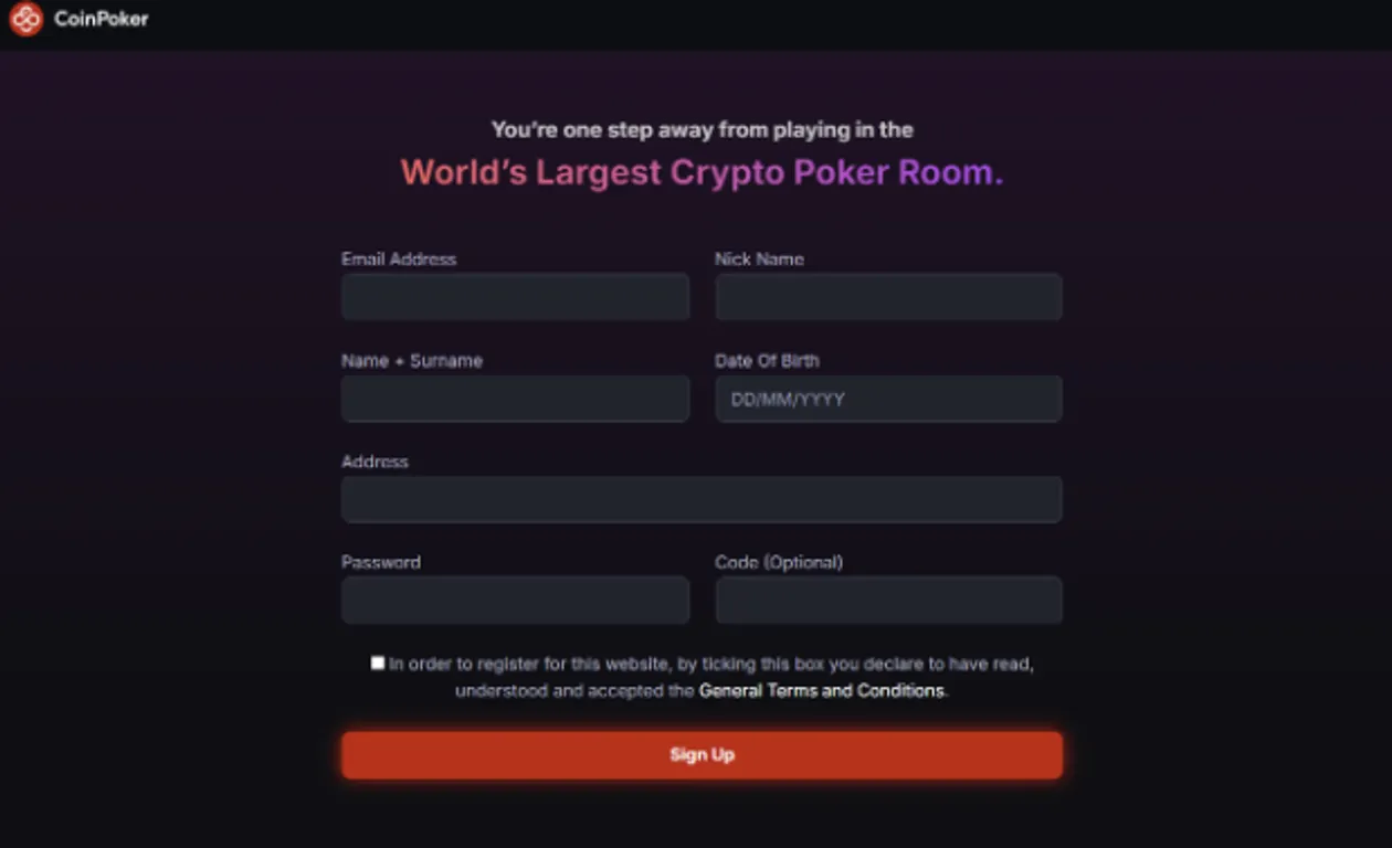 World's largest crypto poker room