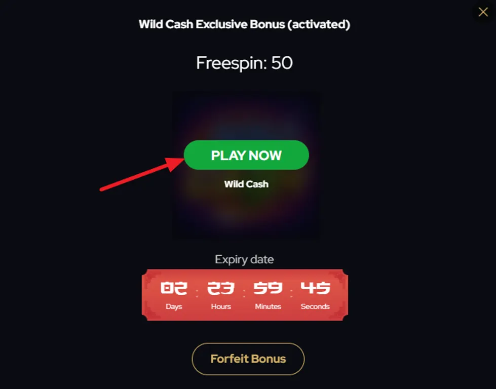 KatsuBet free spins activation