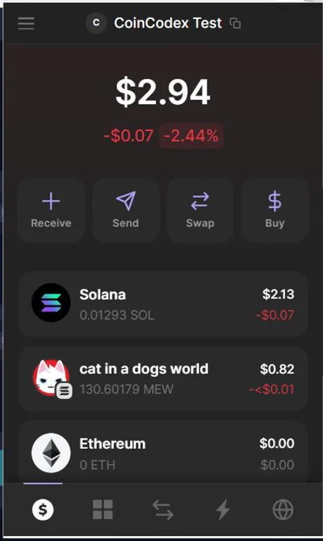 Phantom wallet tokens