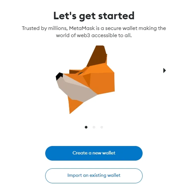 Create a new wallet (or import an existing wallet)