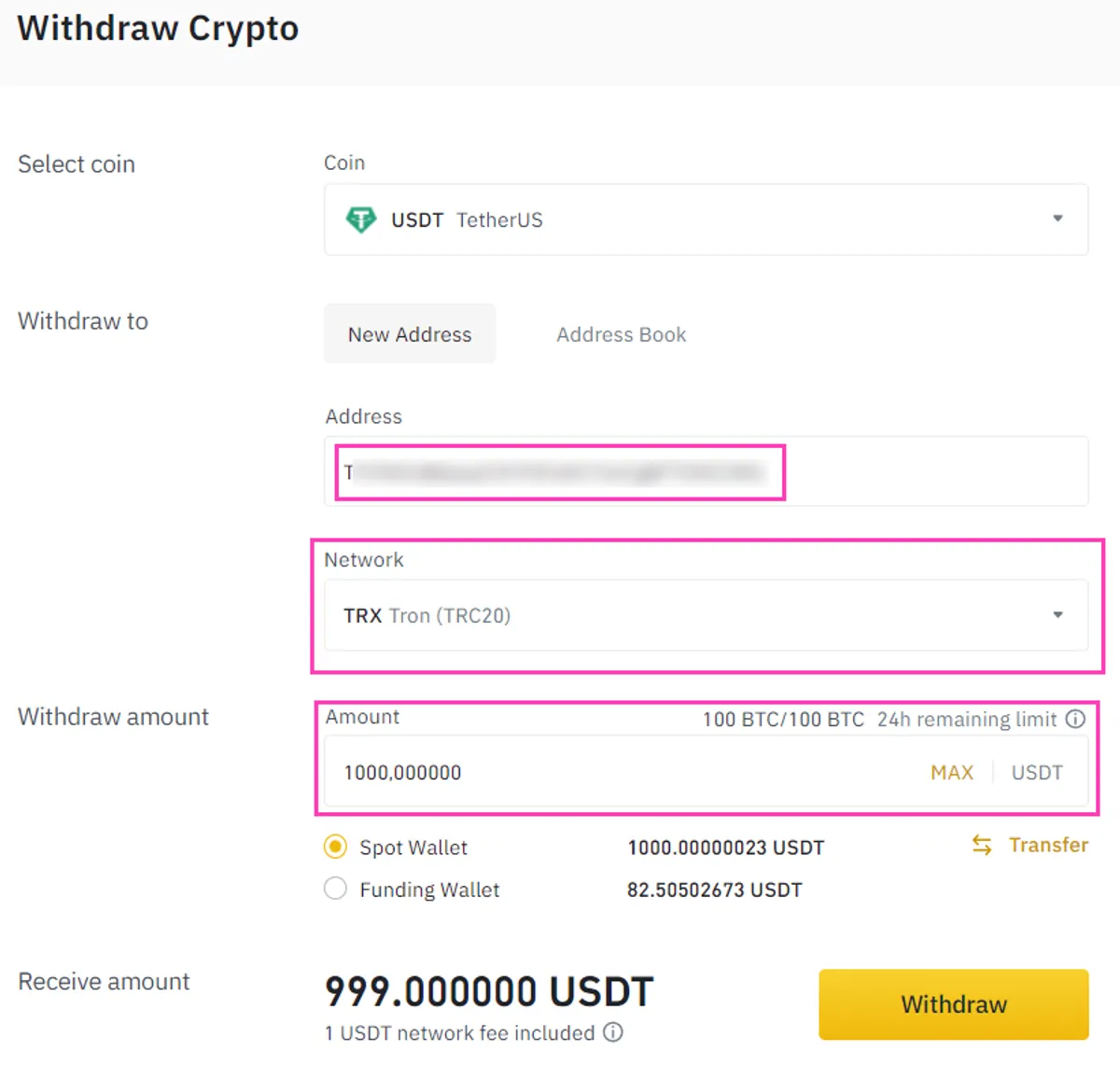How to transfer USDT from Binance to OKX - withdraw Tether via the TRON network