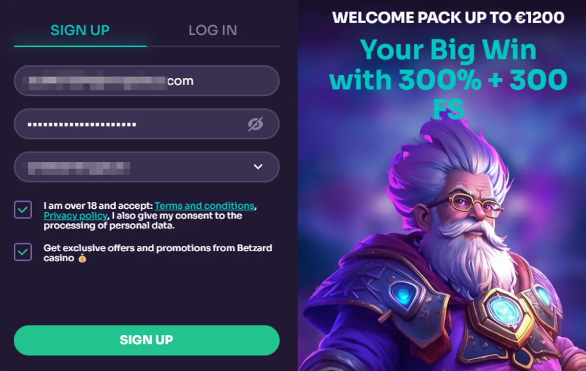 betzard signup
