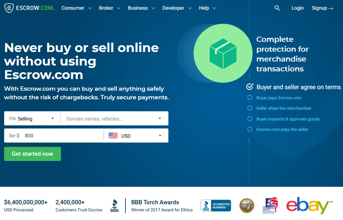 Escrow.com website