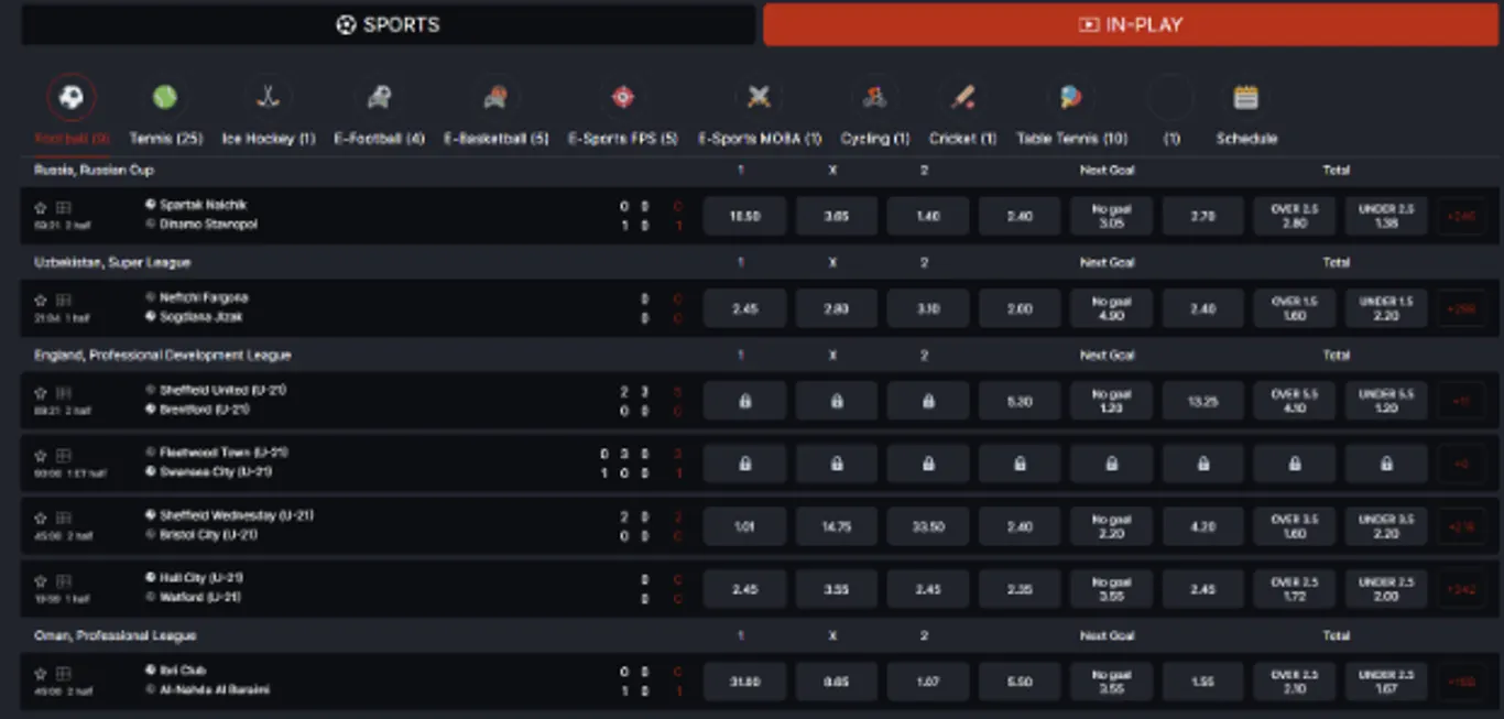 Live betting