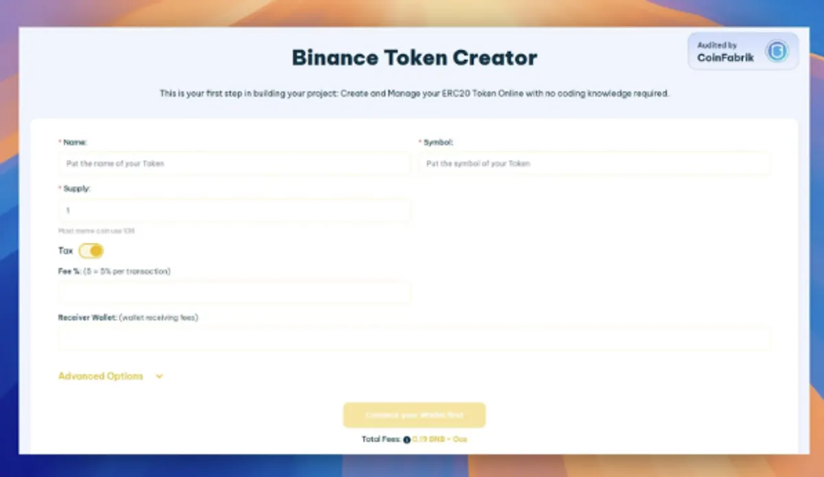 Binance Token Creator