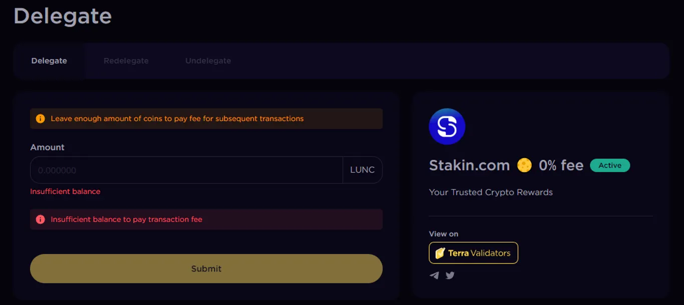 LUNC staking