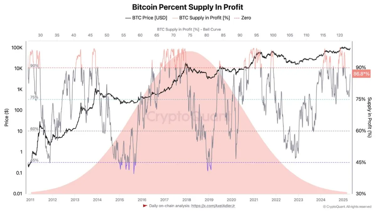 Bitcoin Percent Supply in Profit