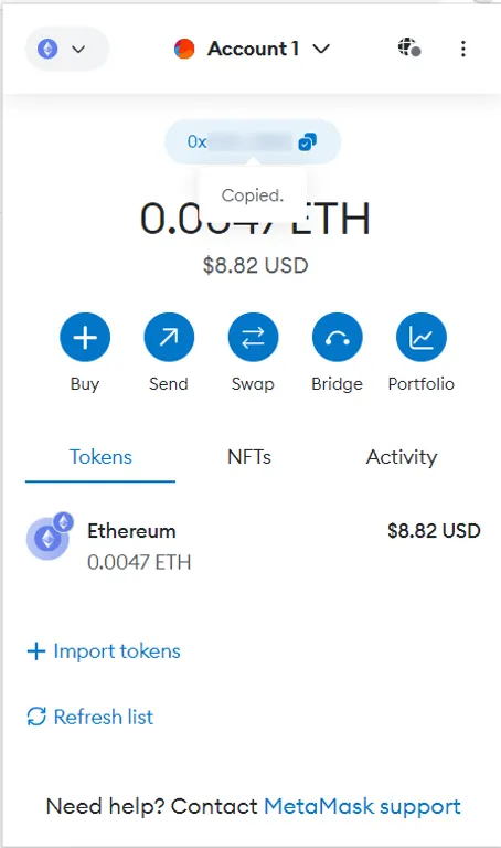 MetaMask wallet