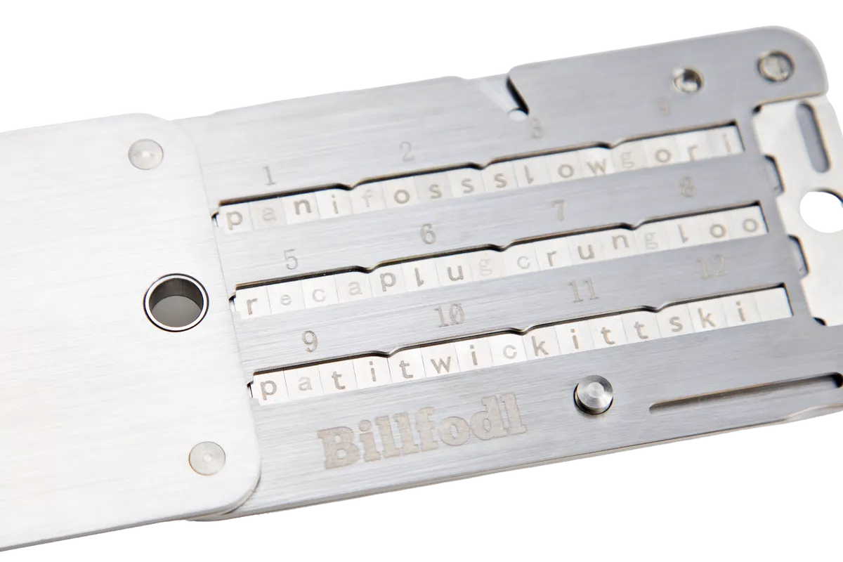 Billfodl Steel Metal Crypto Wallet