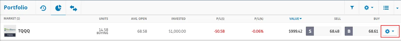 invest in TQQQ ETF on eToro