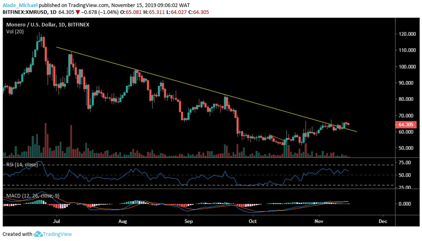 XMR Daily Chart
