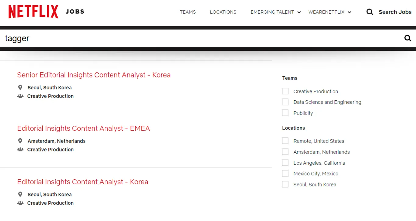 netfix jobs portal