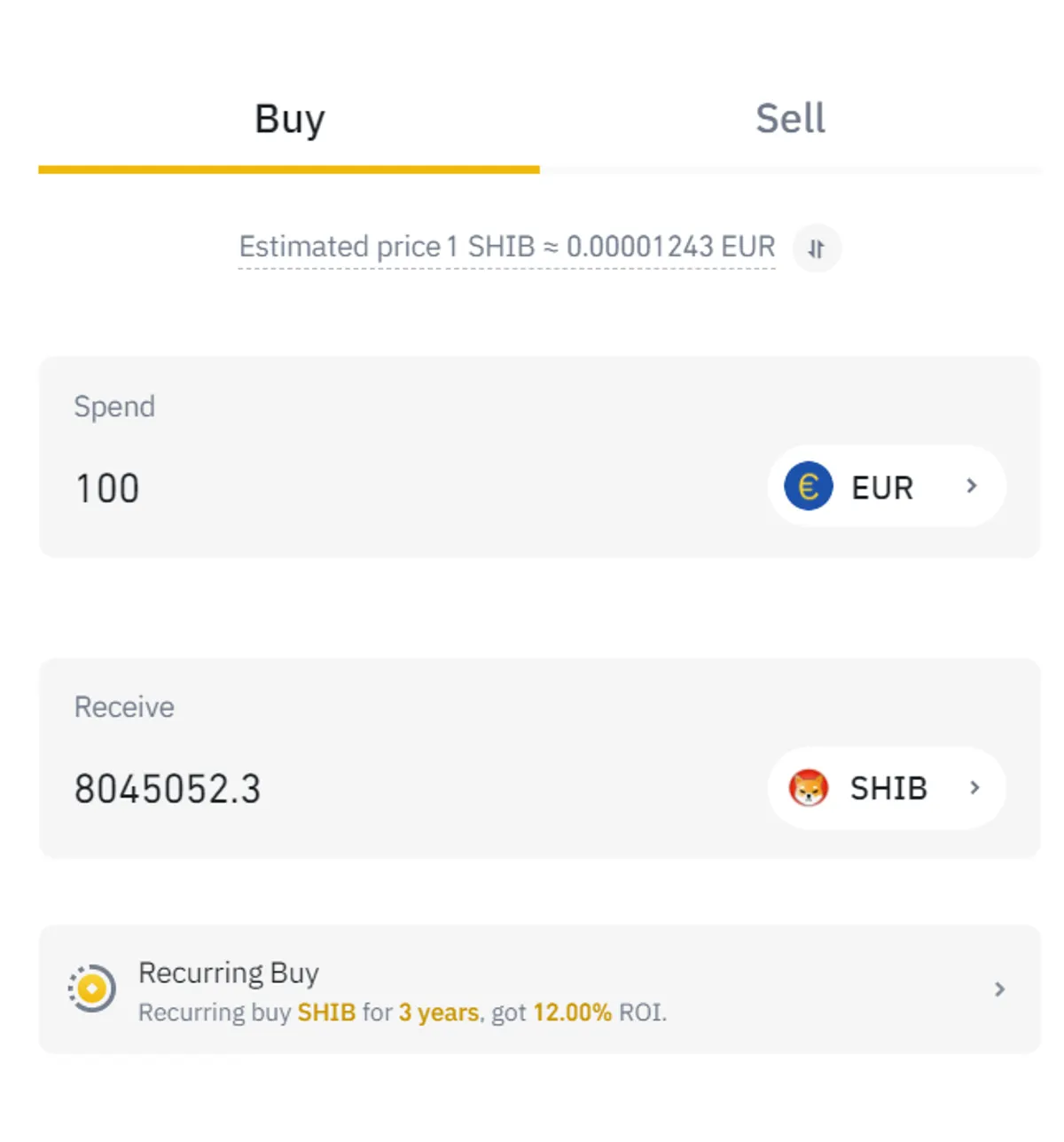 Buy Shiba Inu with credit card