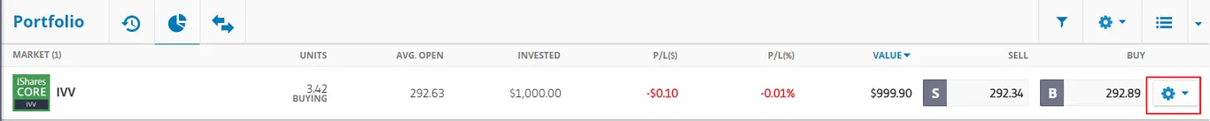 invest in IVV ETF on eToro