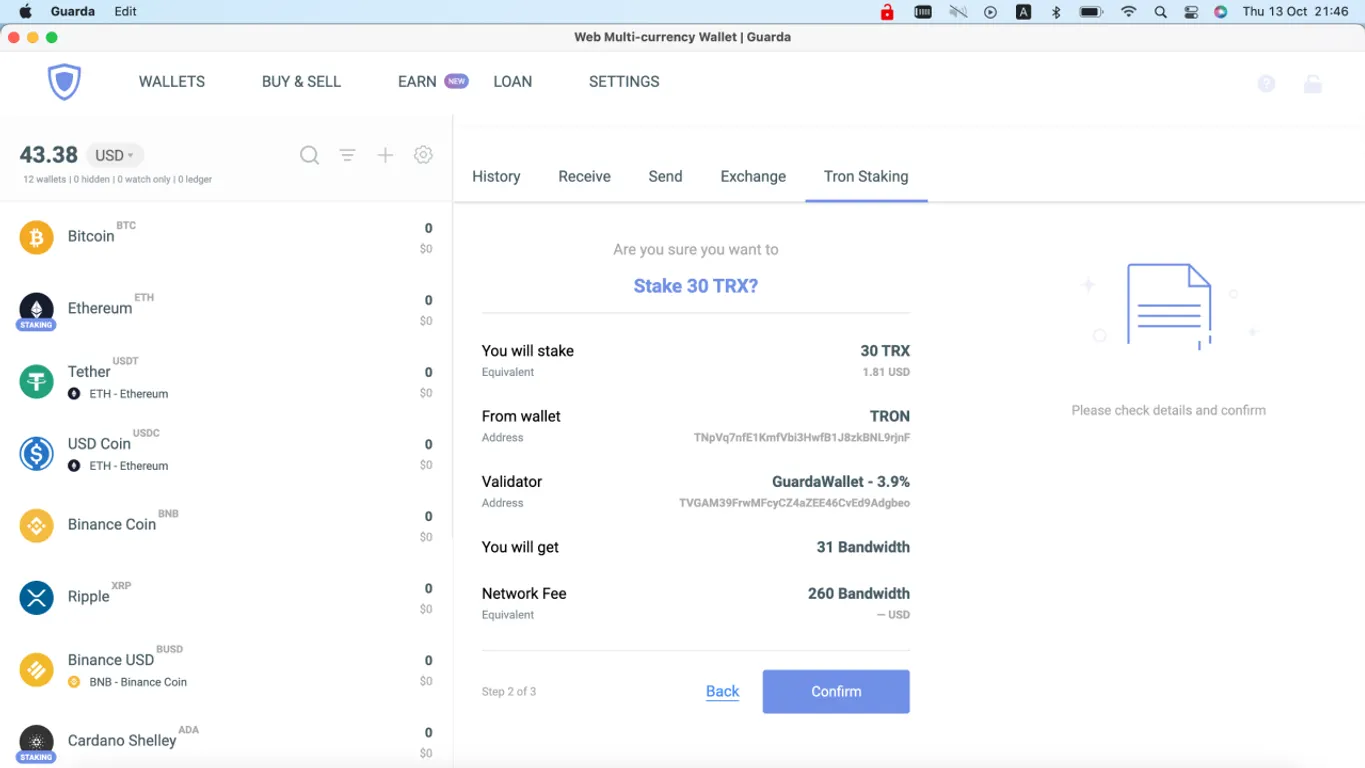Tron Staking