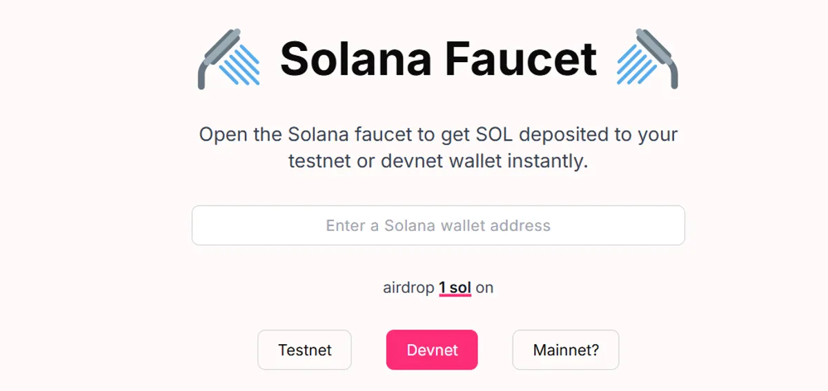 Solfate Solana Faucet
