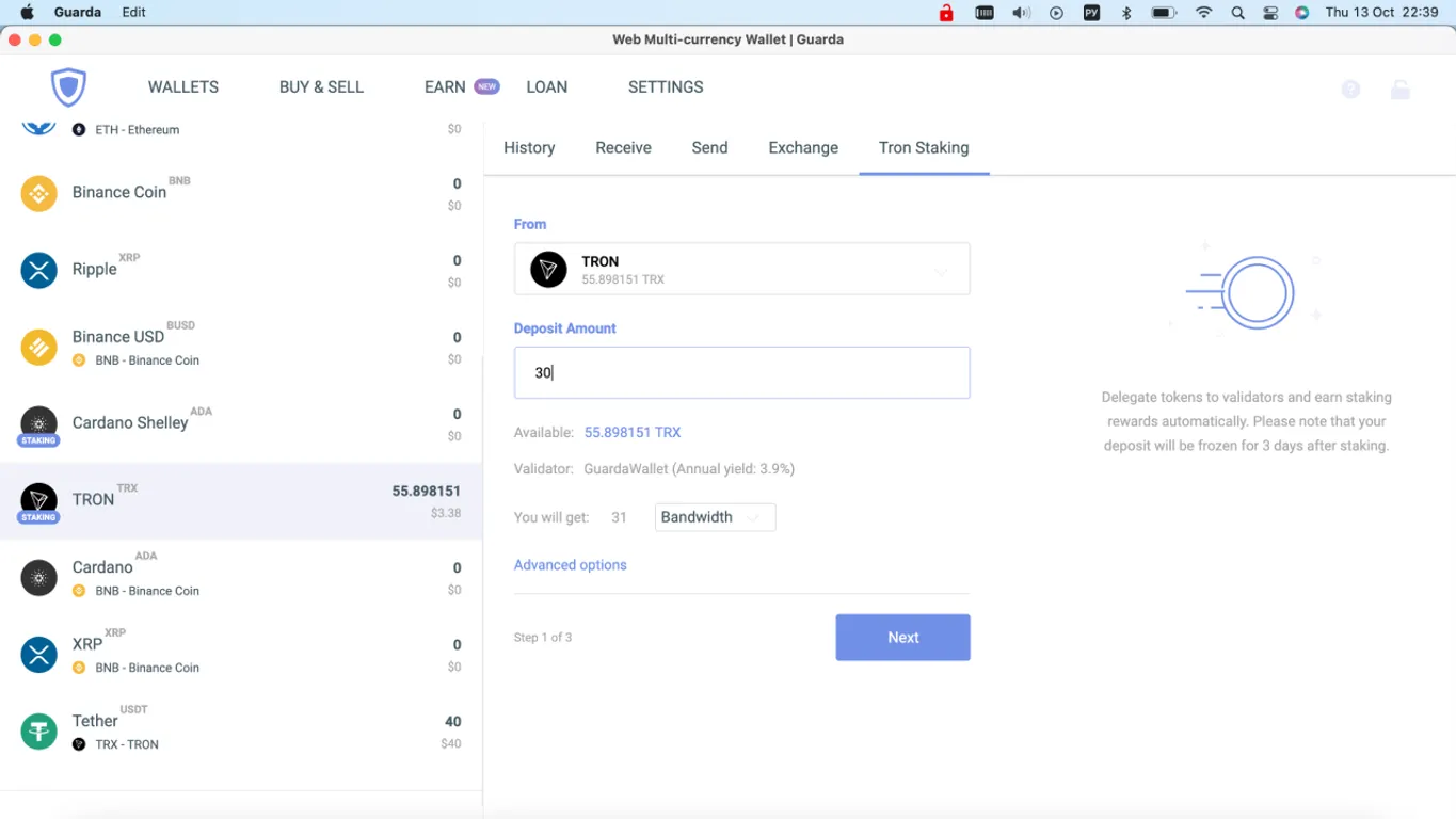 Tron Staking