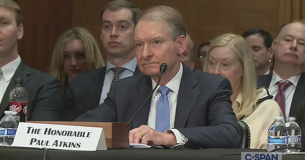 SEC Chair Paul Atkins testifying before congress