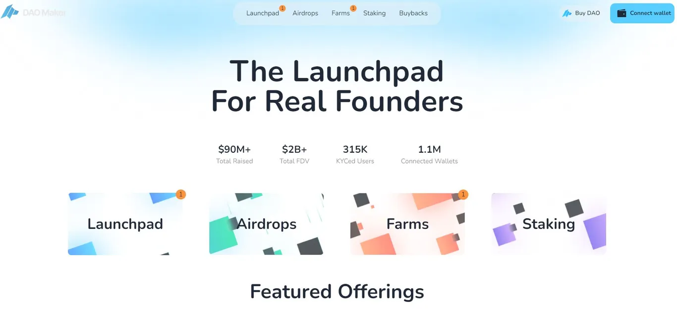 DAO Maker homepage