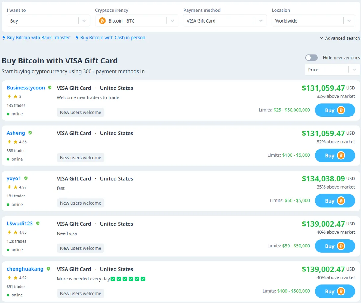 LocalCoinSwap marketplace