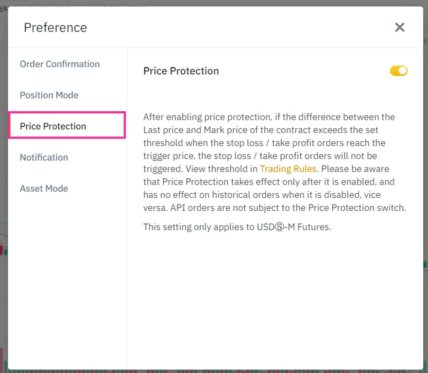 Binance Price Protection