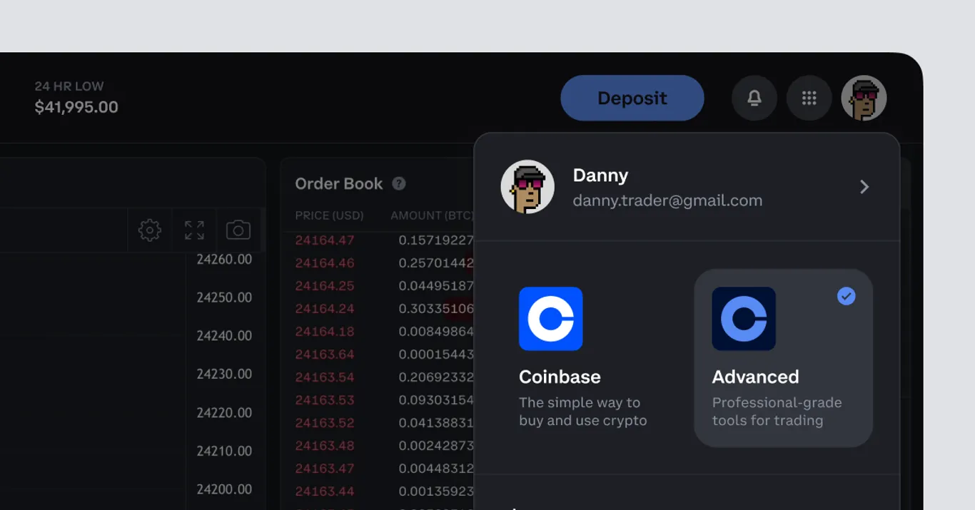 Switch to Coinbase Advanced