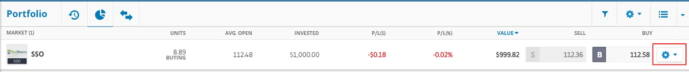 invest in SSO ETF on eToro