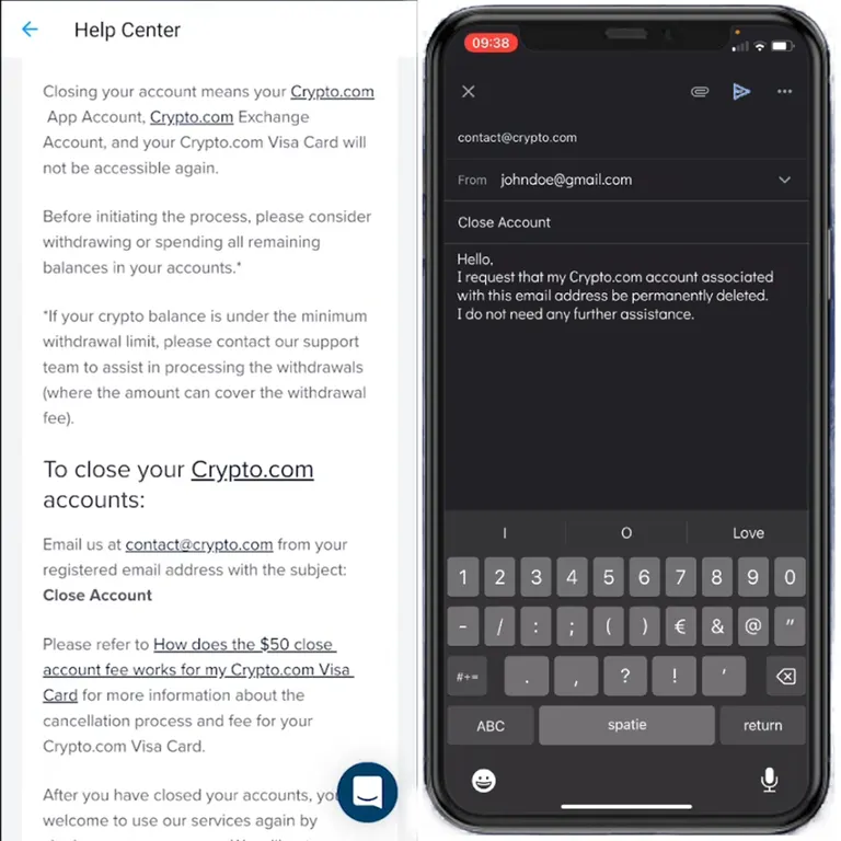 Image showing an example of Submiting a request to customer support