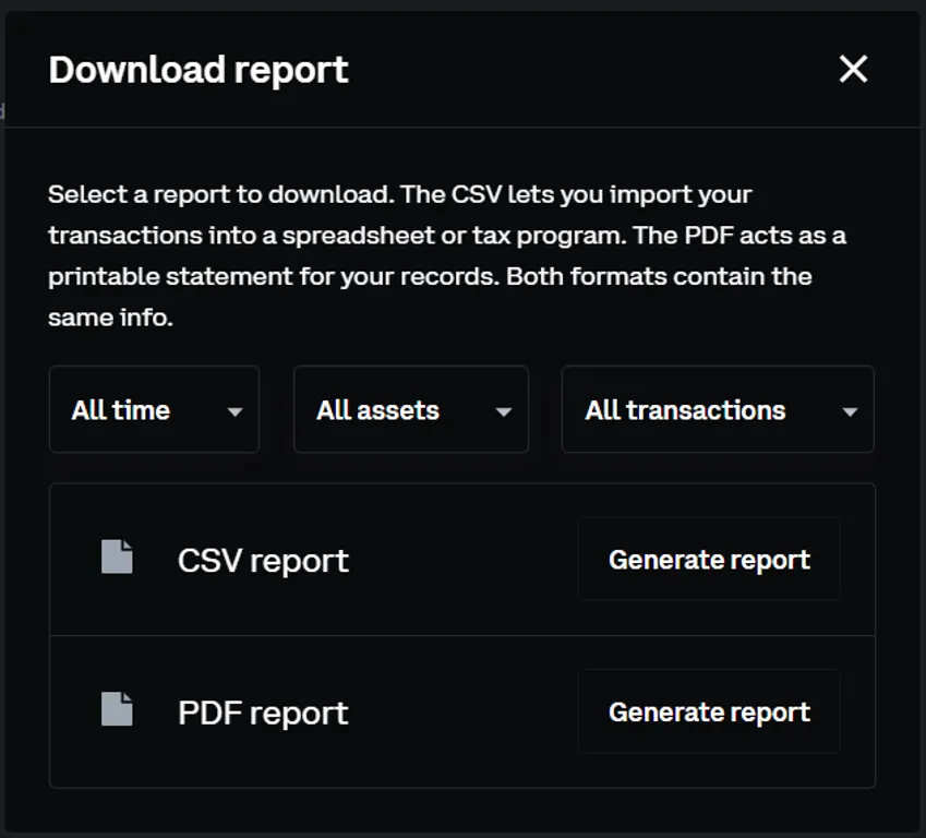 Coinbase tax report