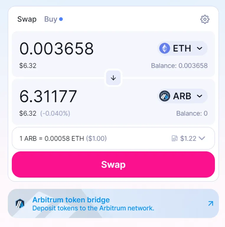 Use Uniswap on Arbitrum