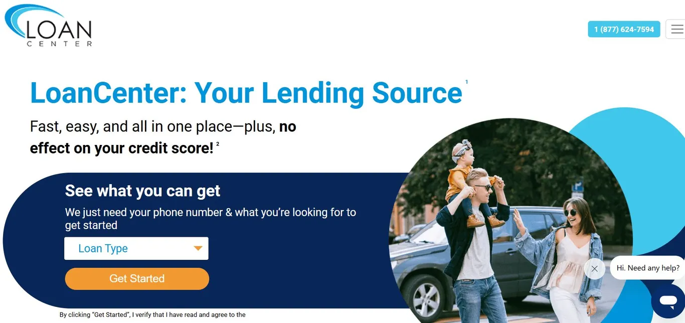 LoanCenter website