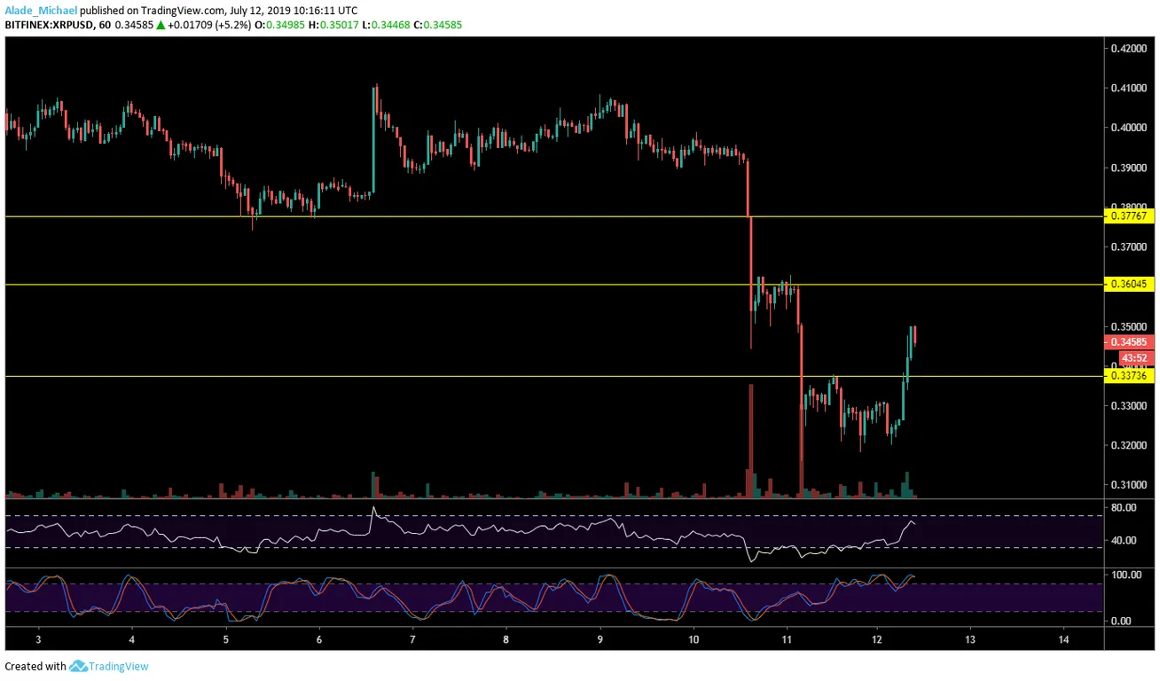 XRP 1 Hour Chart