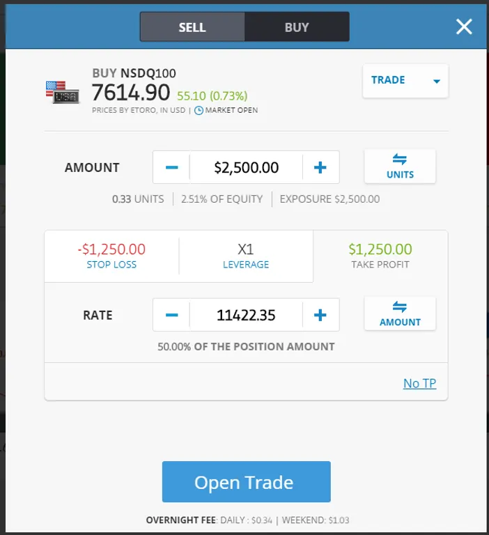 buy NASDAQ on eToro