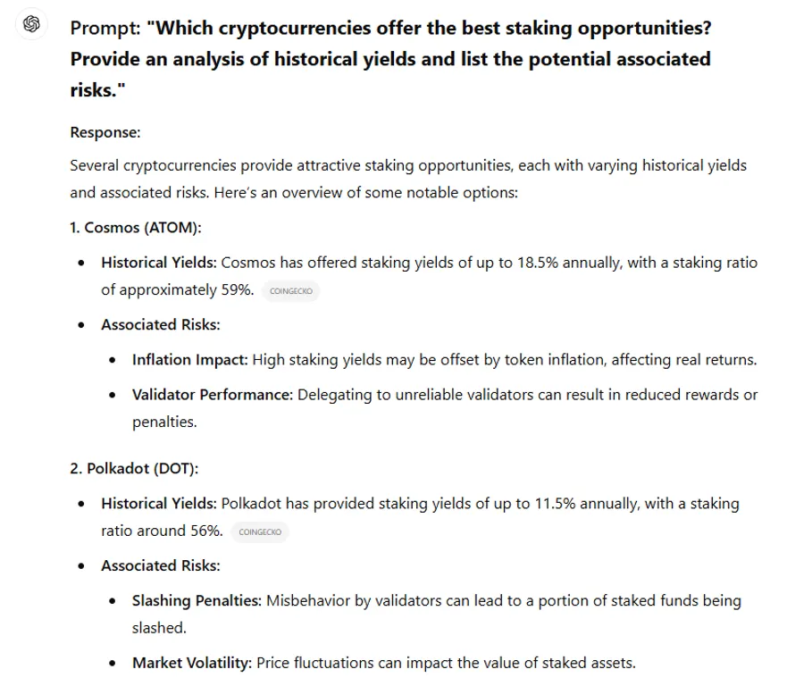 ChatGPT crypto staking strategies