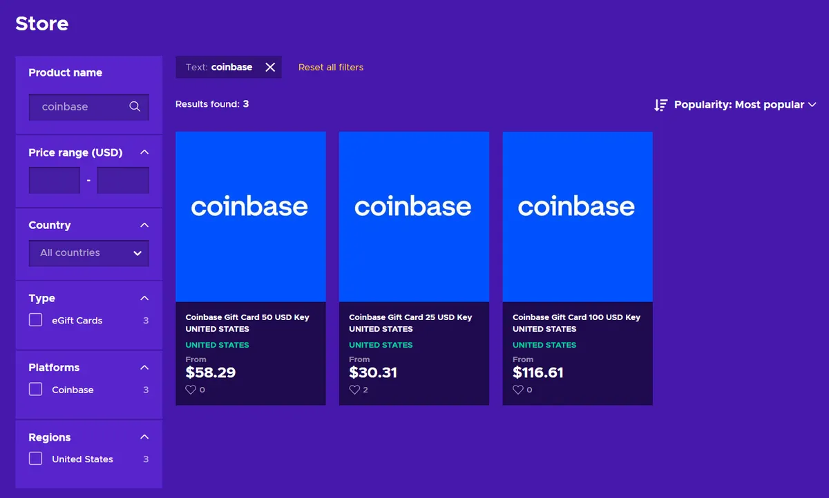 Eneba coinbase gift card