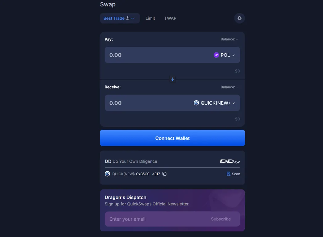 QuickSwap app
