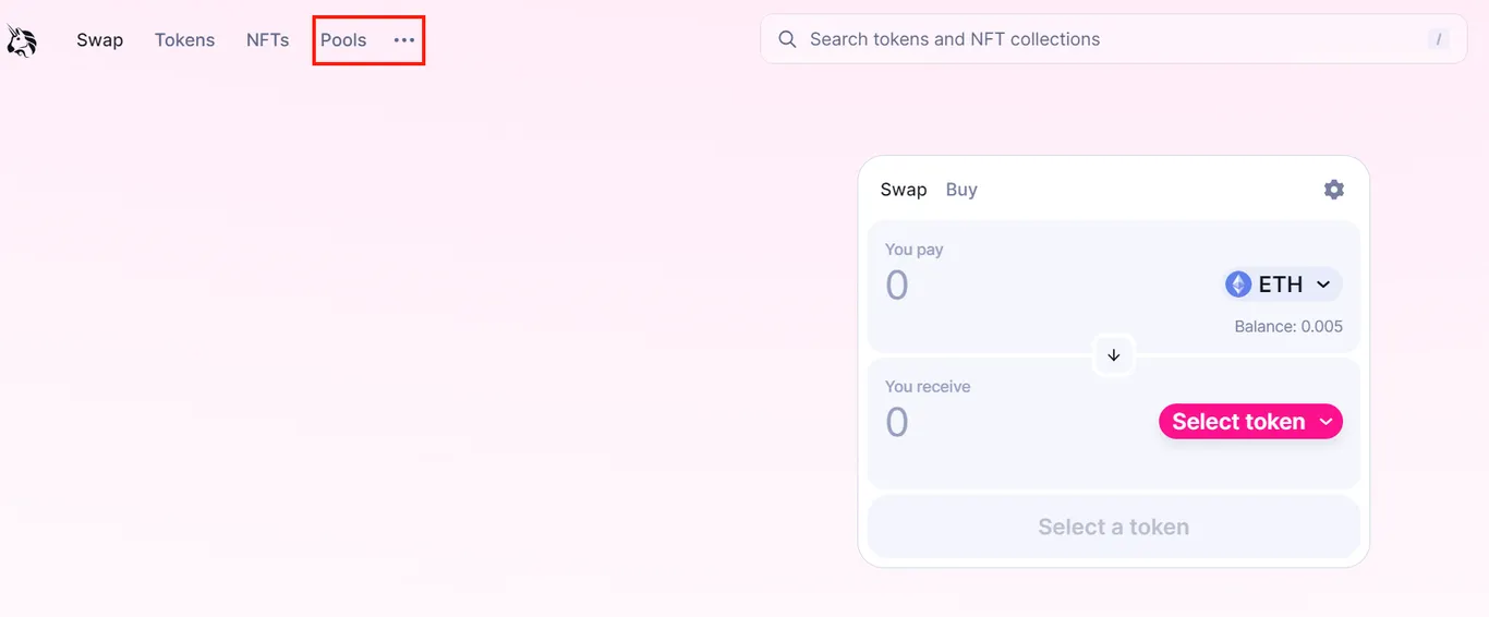 Uniswap app