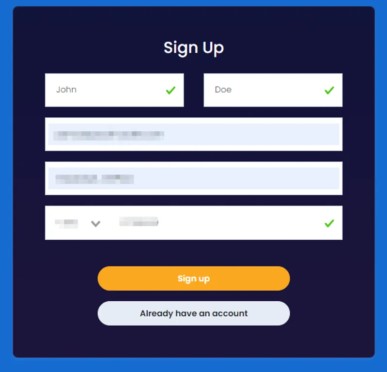 crypto loko signup form