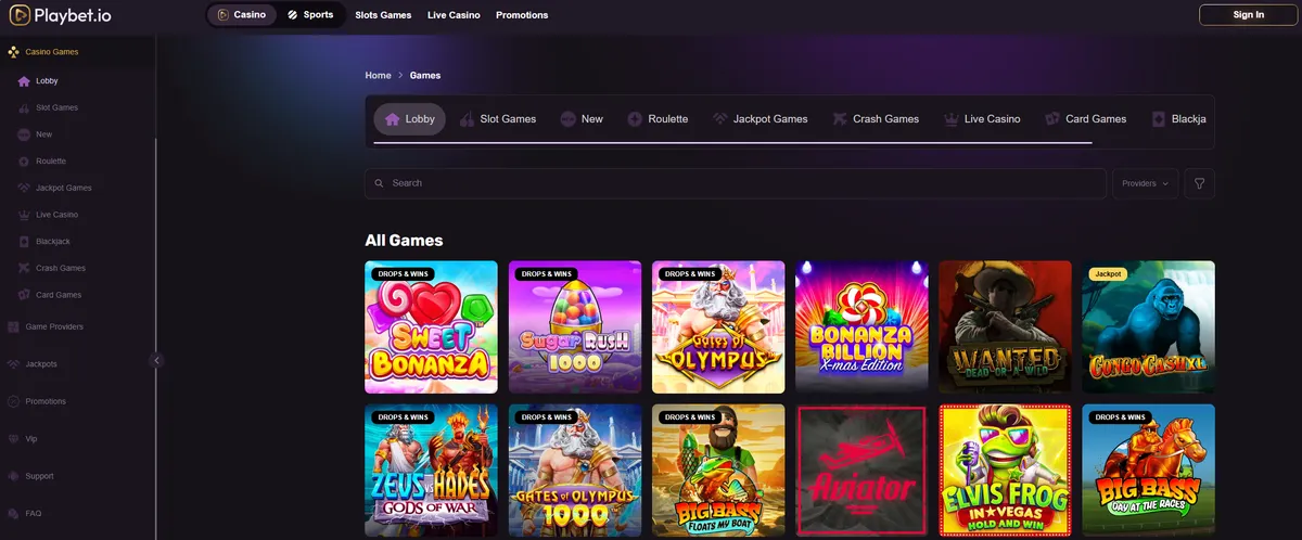 Playbet games