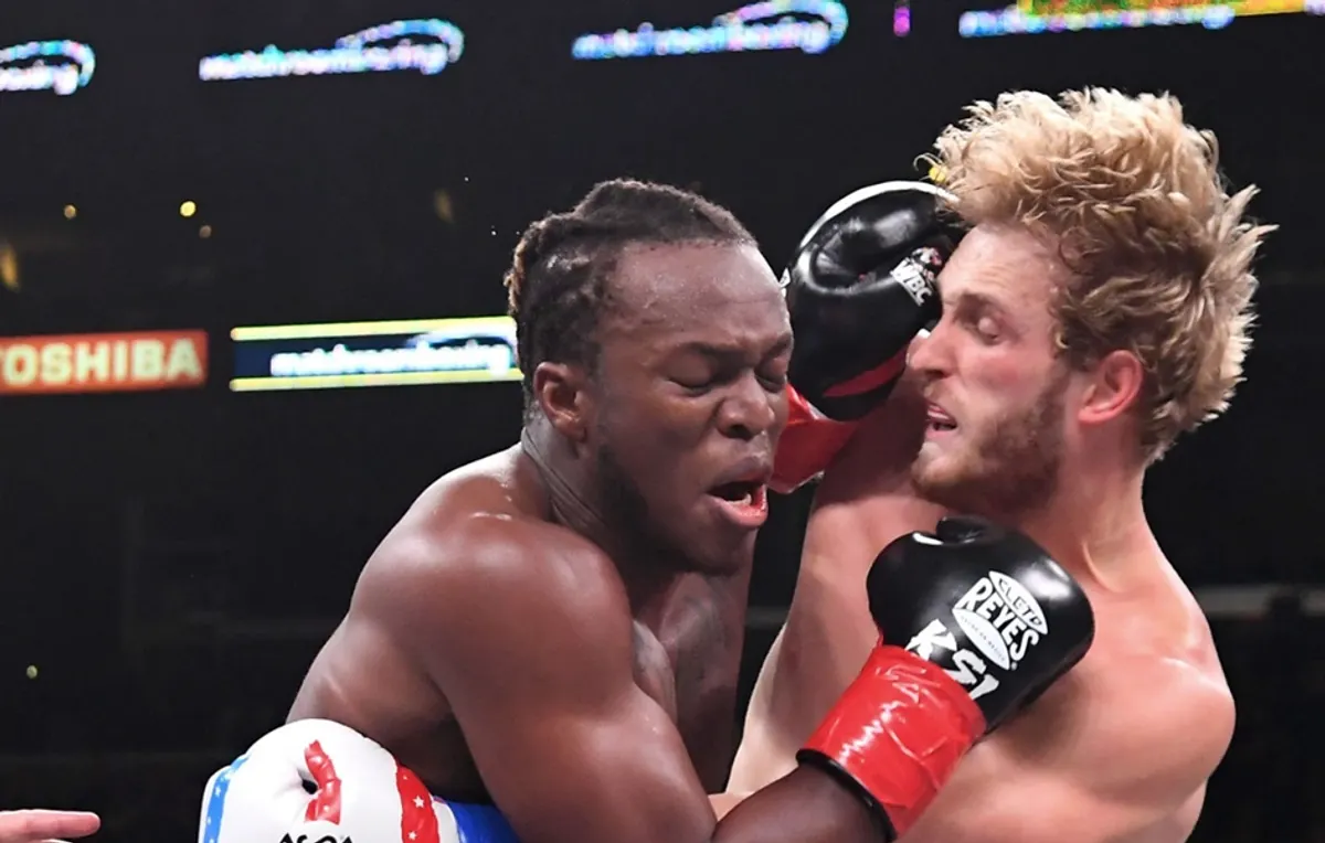 image showing KSI fighting with Logan Paul